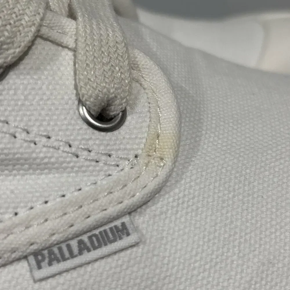 PALLADIUM PAMPA HI ORIGINAL CANVAS BOOTS WHITE HIGH TOP SNEAKERS WOMENS 9.5 READ - Picture 5 of 12